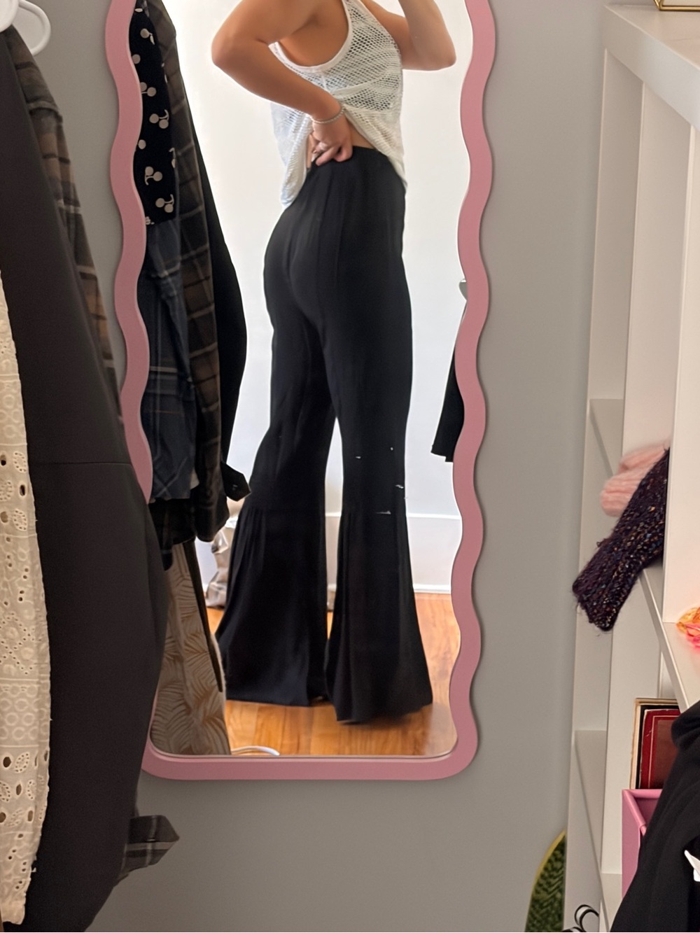 Trina Turk High-Waist Black Flared Pants 0 NWOT